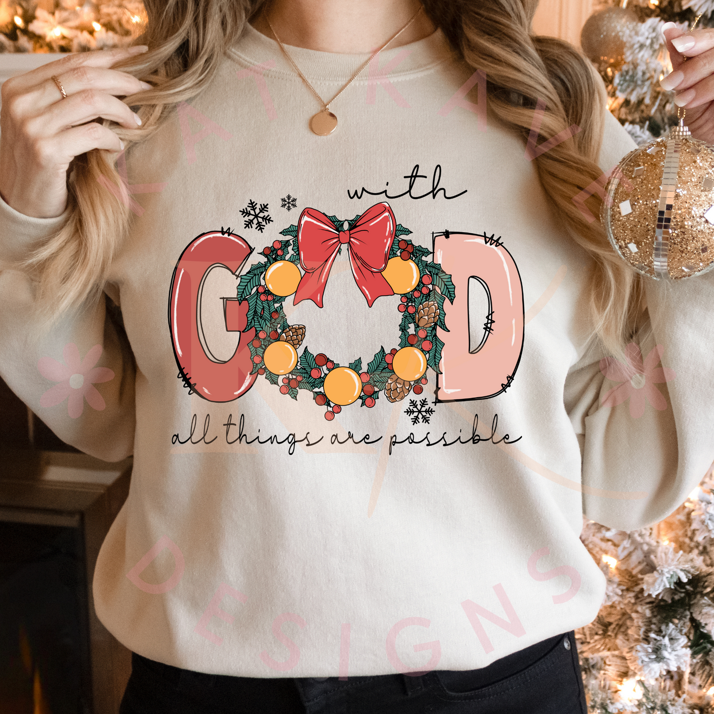 With God All Things are Possible Adult DTF Transfer