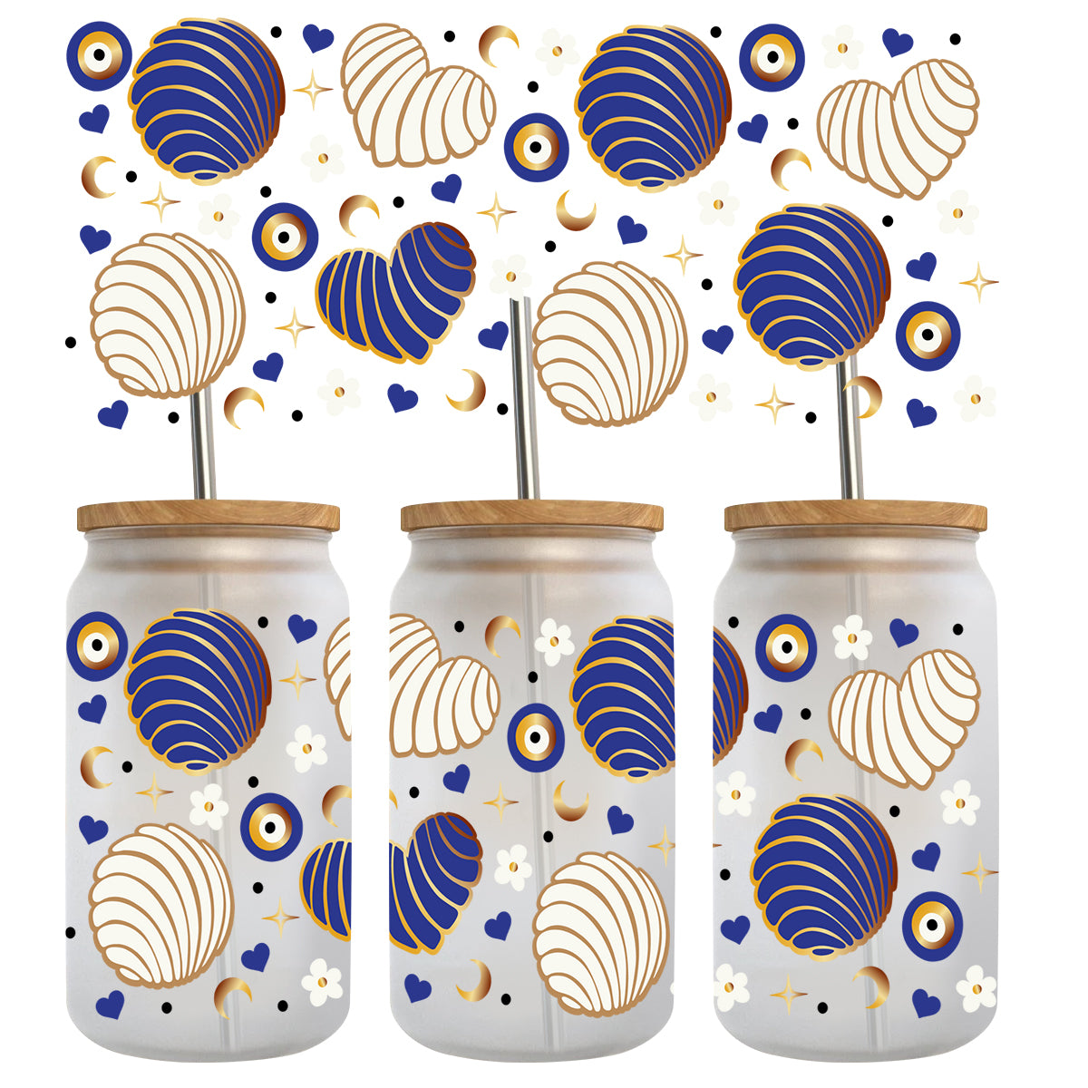 Blue Conchas Vibras 16oz Wrap