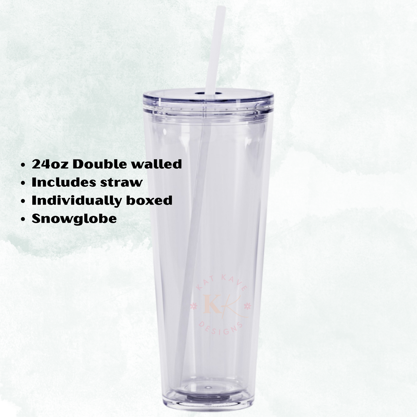 24oz Acrylic Double Walled Tumbler