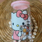 Pink Kitty 16oz Glass Can