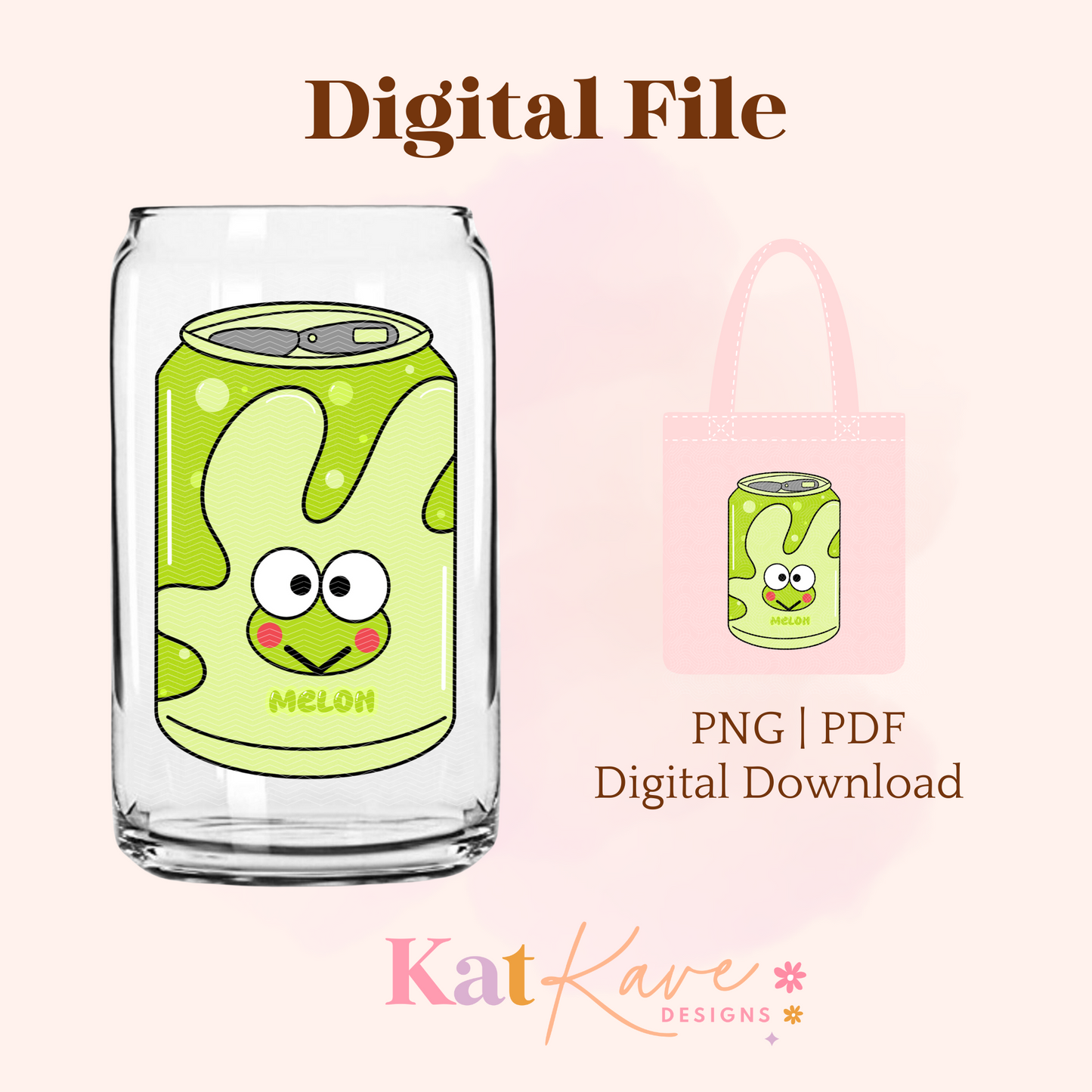 Kawaii Melon Soda Digital Files – KatKaveDesigns LLC