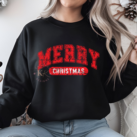 Distressed Merry Christmas Adult DTF Transfer