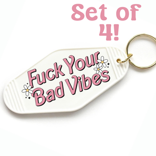 F Your Bad Vibes Keychain Mini