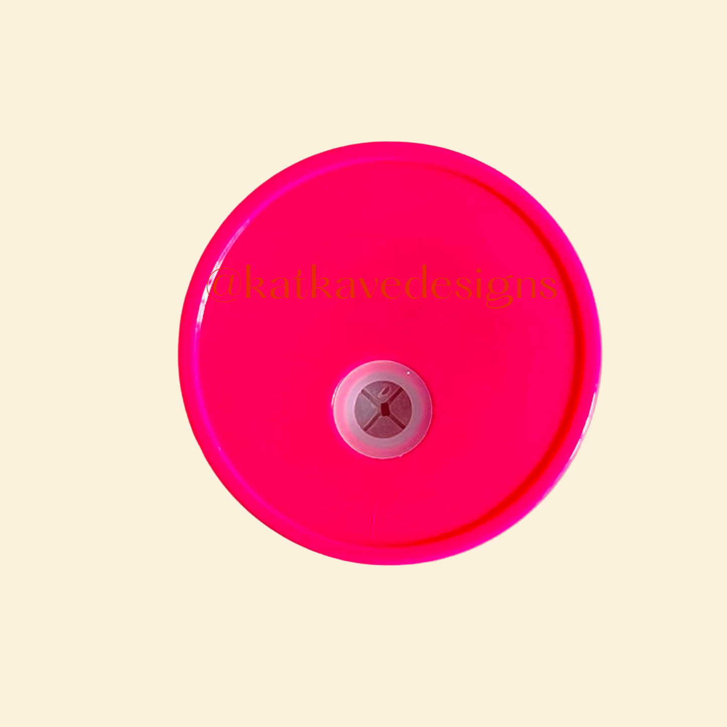 Bright Pink Plastic Lid