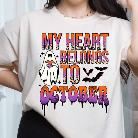 My Heart Belongs to October DTF Transfer