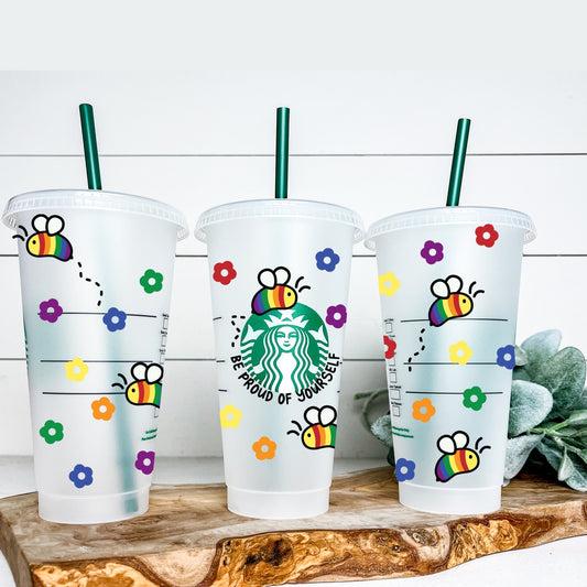 Bee Proud 24oz Cold Cup Wrap