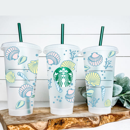 Seashells 24oz Cold Cup Wrap